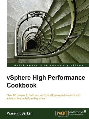 cover image of vSphere High Performance Cookbook